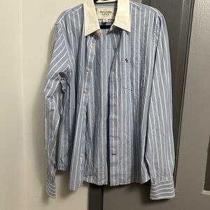 Abercrombie & Fitch Light Blue Striped Shirt